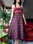 Vintage 50s Cherry Doll Sukienka S/36/8