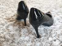 Black shoes Szpilki czarne lakierki 36 randka praca impreza Nowe