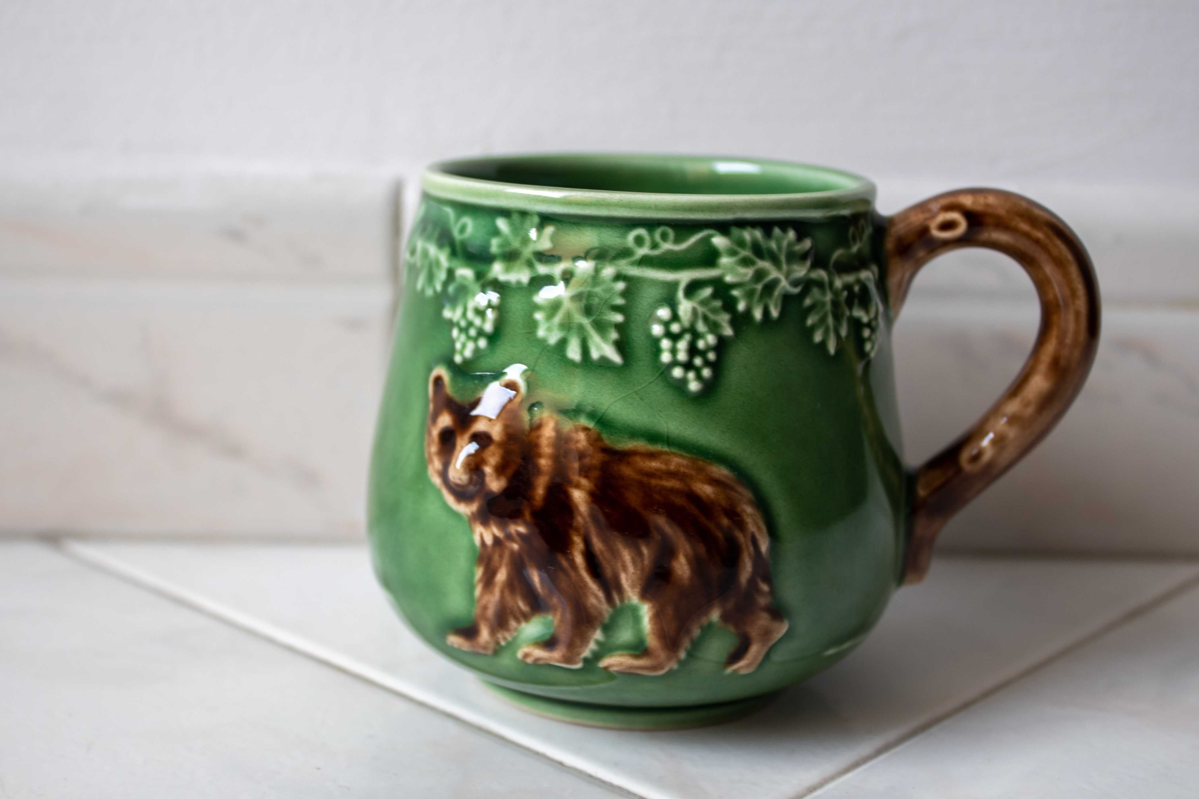 Prato e Caneca Bordallo Pinheiro Hunting Urso