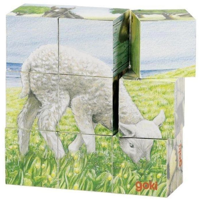 Układanka sześcienne zwierzęta wiejskie ,118x113 mm