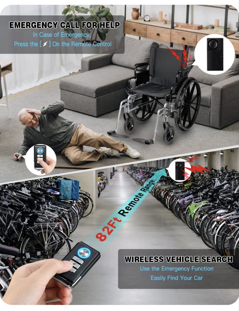 Сигнализация Wireless Vibration Alarm, Anti-Theft Burglar Alarm for