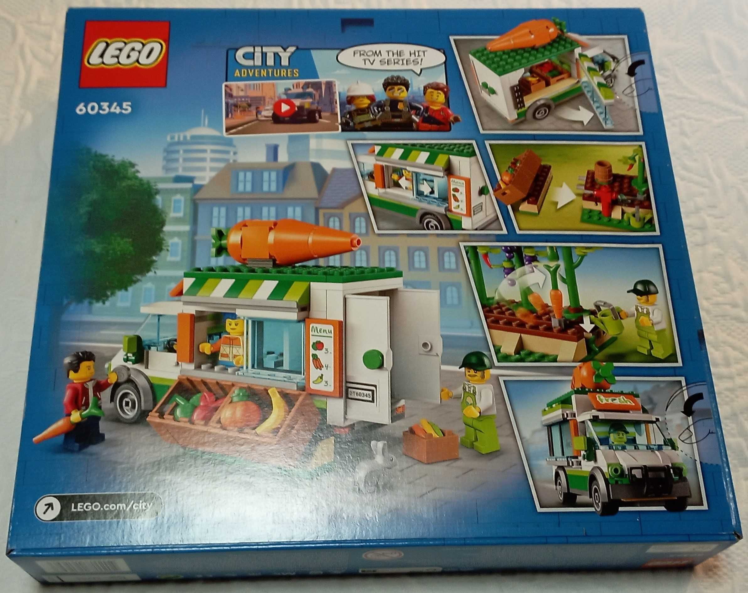 lego city 60345 farmers market van selado