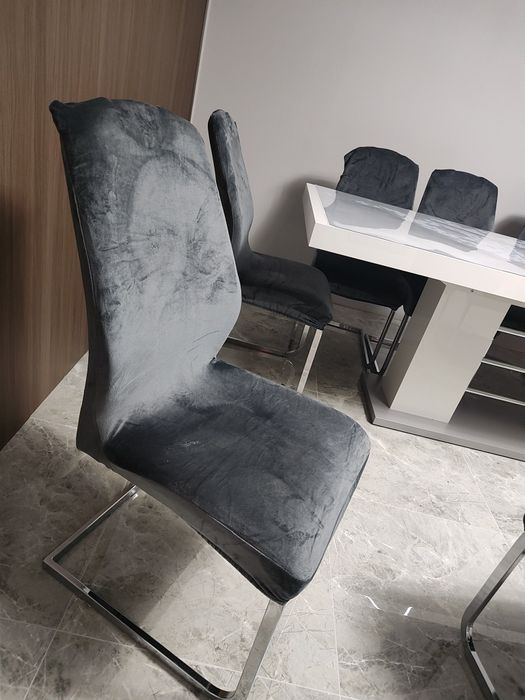 Pokrowce na krzesła ciemny szary