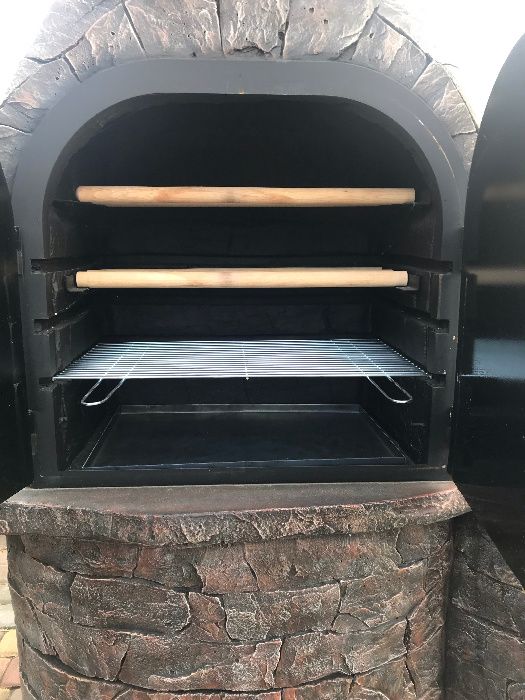 Piękny DUŻY GRILL Z WĘDZARNIA ! grill betonowy 3w1 Gw4