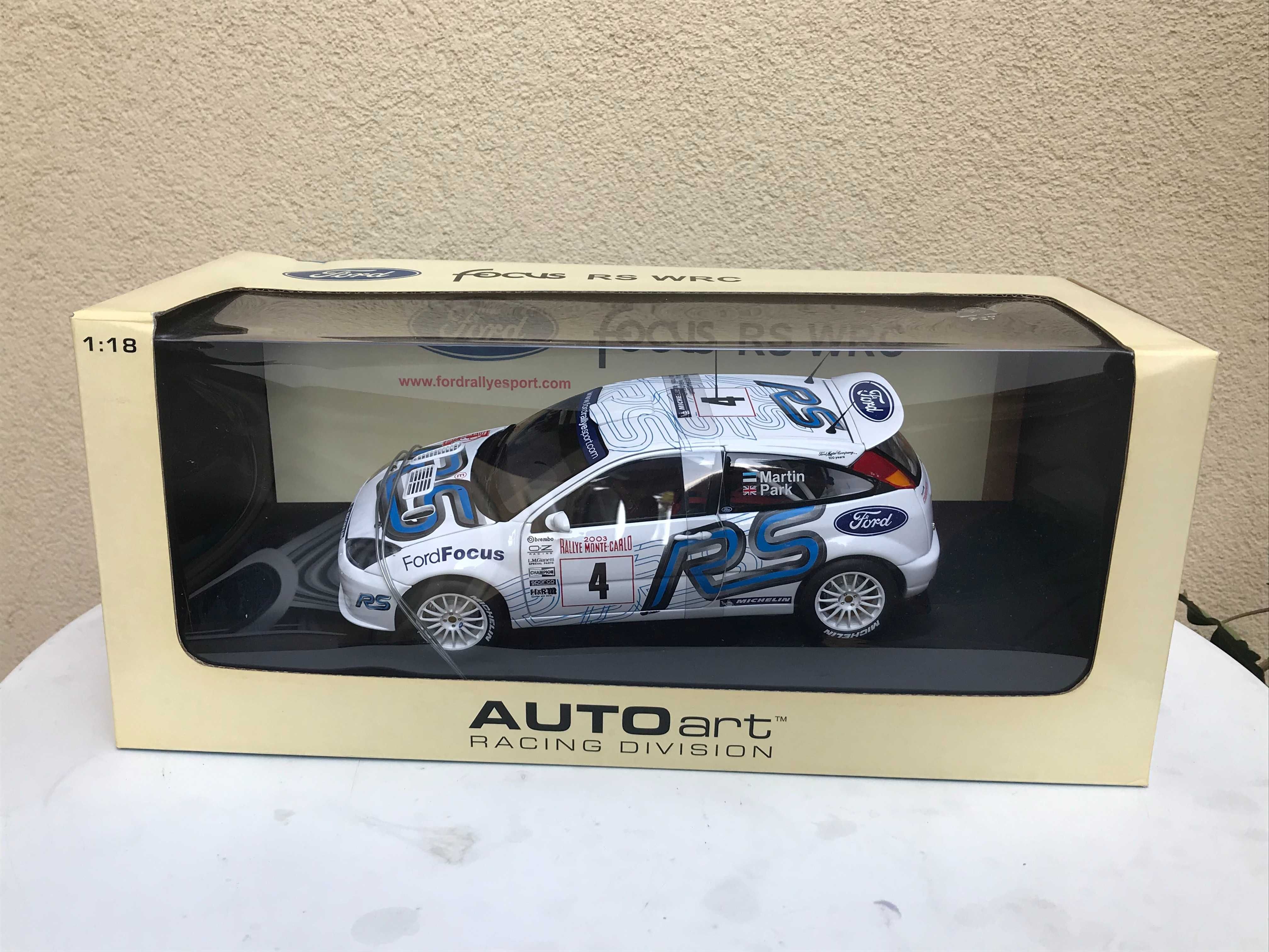 Autoart 1:18 Ford Focus WRC Nr 4 Martin/Park 2003 Monte Carlo DEALER