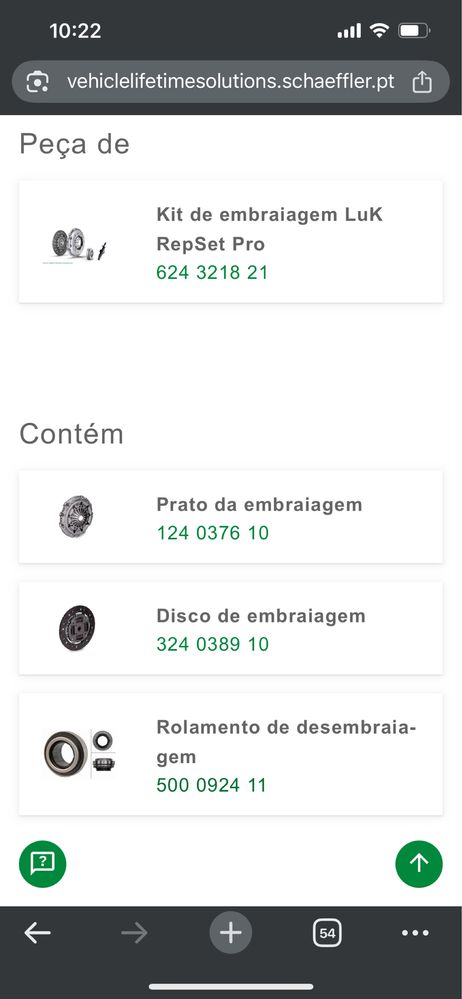 Embraiagem , Repset com todo incluido