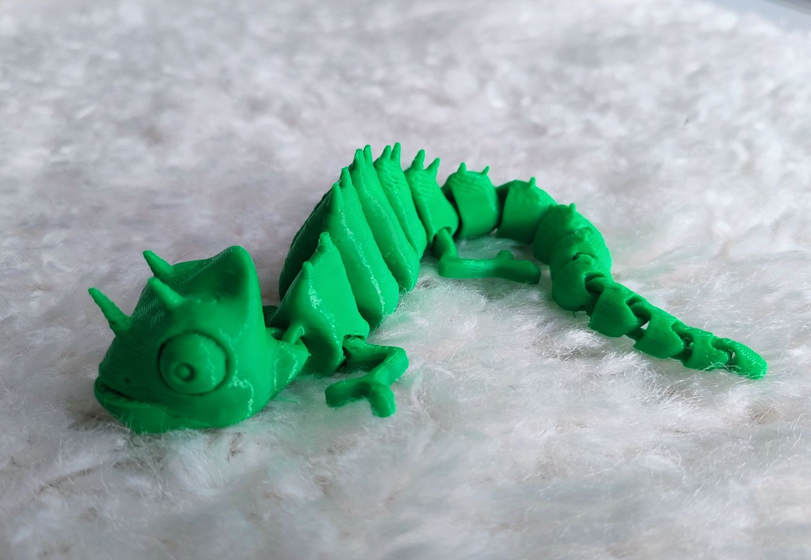 Ruchomy gekon z drukarki 3D