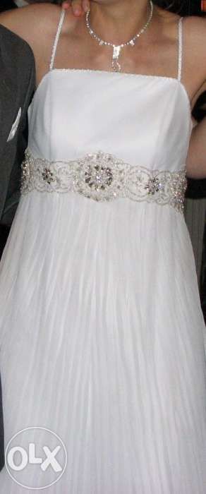 PILNIE - TANIEJ! Elegancka suknia ślubna: rozm. 38, 170 cm + welon
