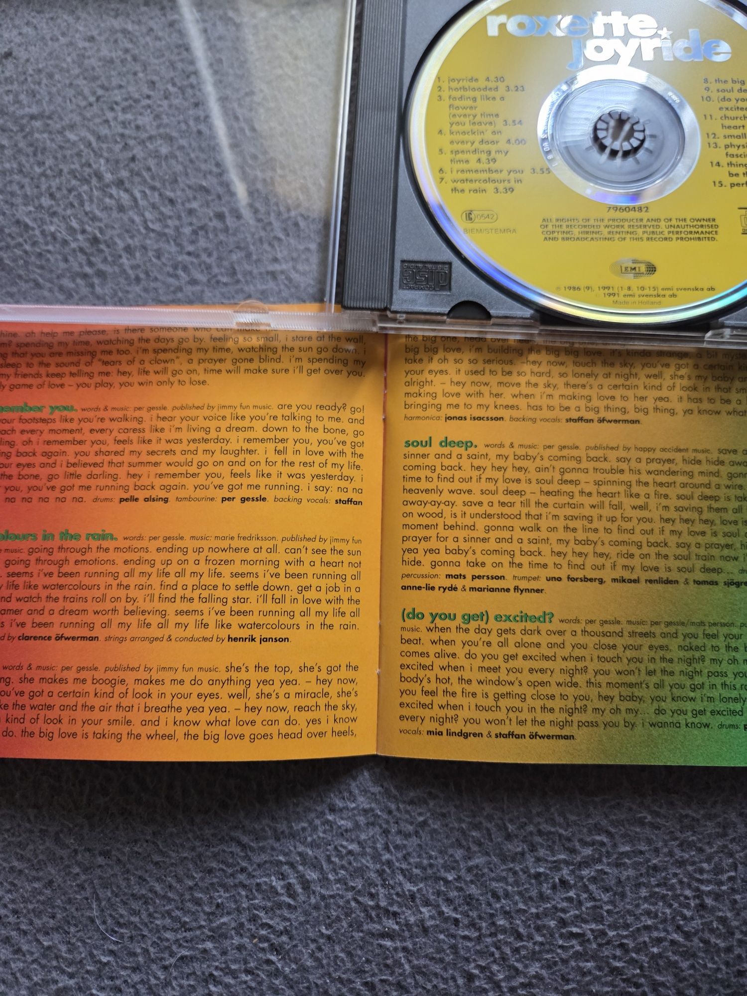 Roxette joyride CD 1991
