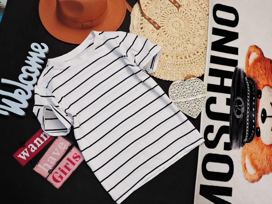 Primark t shirt basic bawełna pasy M