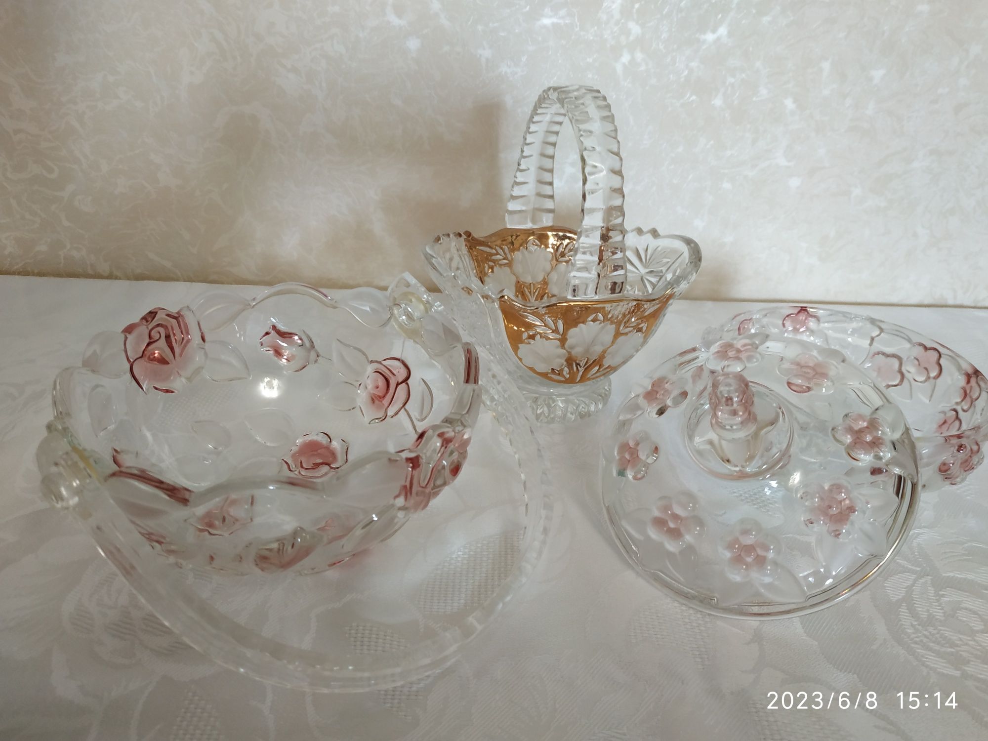 Конфетница Anna Hutte, вазы для конфет Walther-Glas
