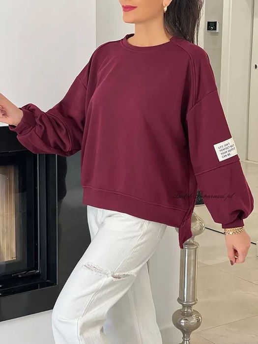 Bluza Azzara Italy Jasne Bordo