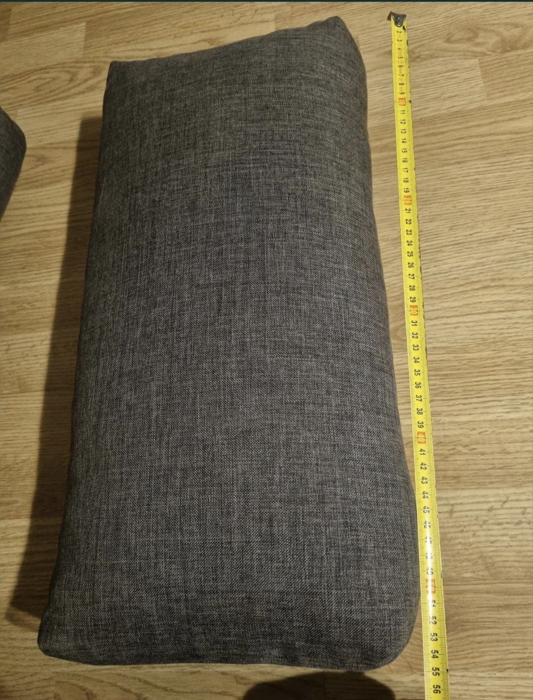 Poduszki na kanapę boki szary 2 szt 25x55x15 cm
