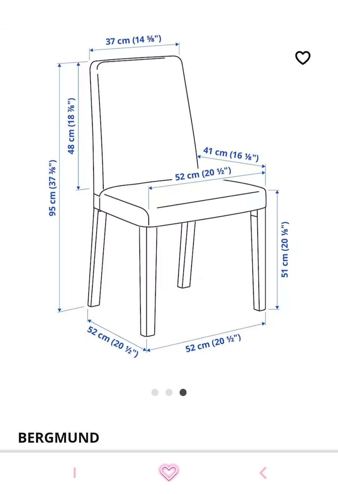 8 Cadeiras IKEA BERGMUND
Estrutura + capa