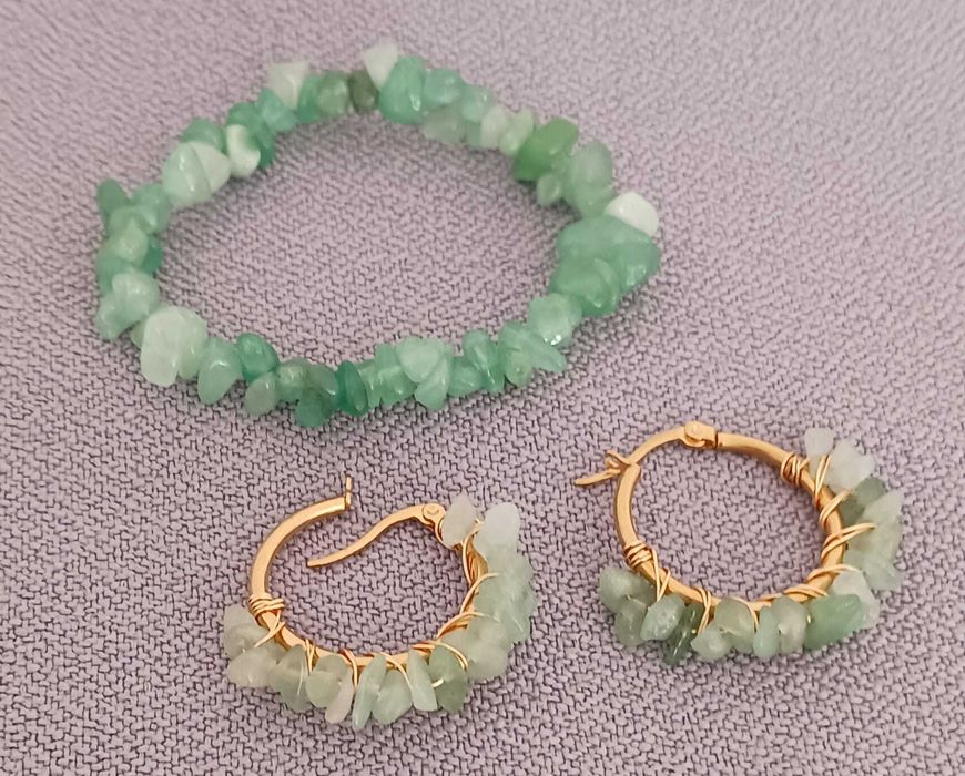 Brincos e pulseira