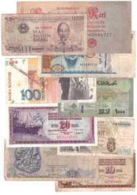 Banknoty zagraniczne zestaw (9 szt.)