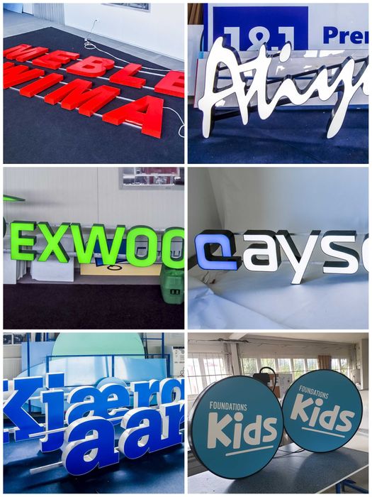 Kaseton reklamowy Litery 3D LED producent reklam Baner Logo Szyld