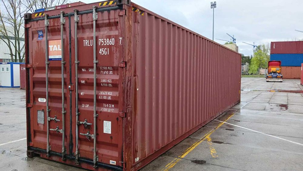 Kontener morski magazyn sprawny szczelny 40'HC wysoki 2,89m