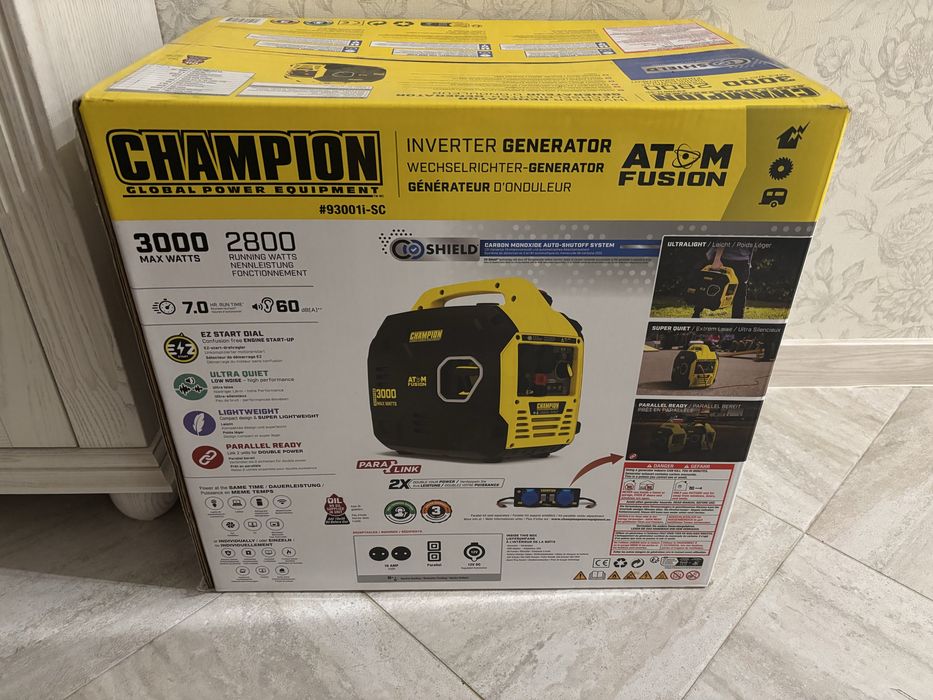 Генератор інверторний Champion 93001i-SC Atom Fusion 3000W