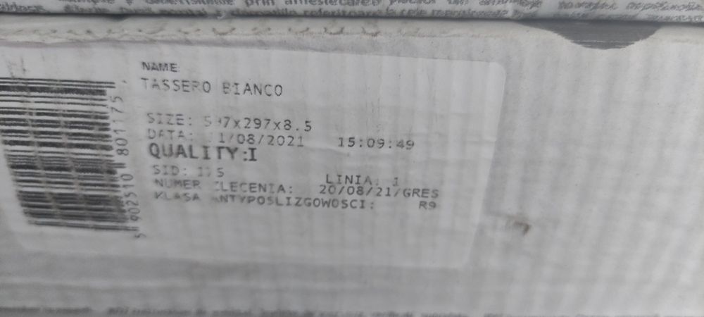 Płytki białe Tassero Bianco 60x30x8.5