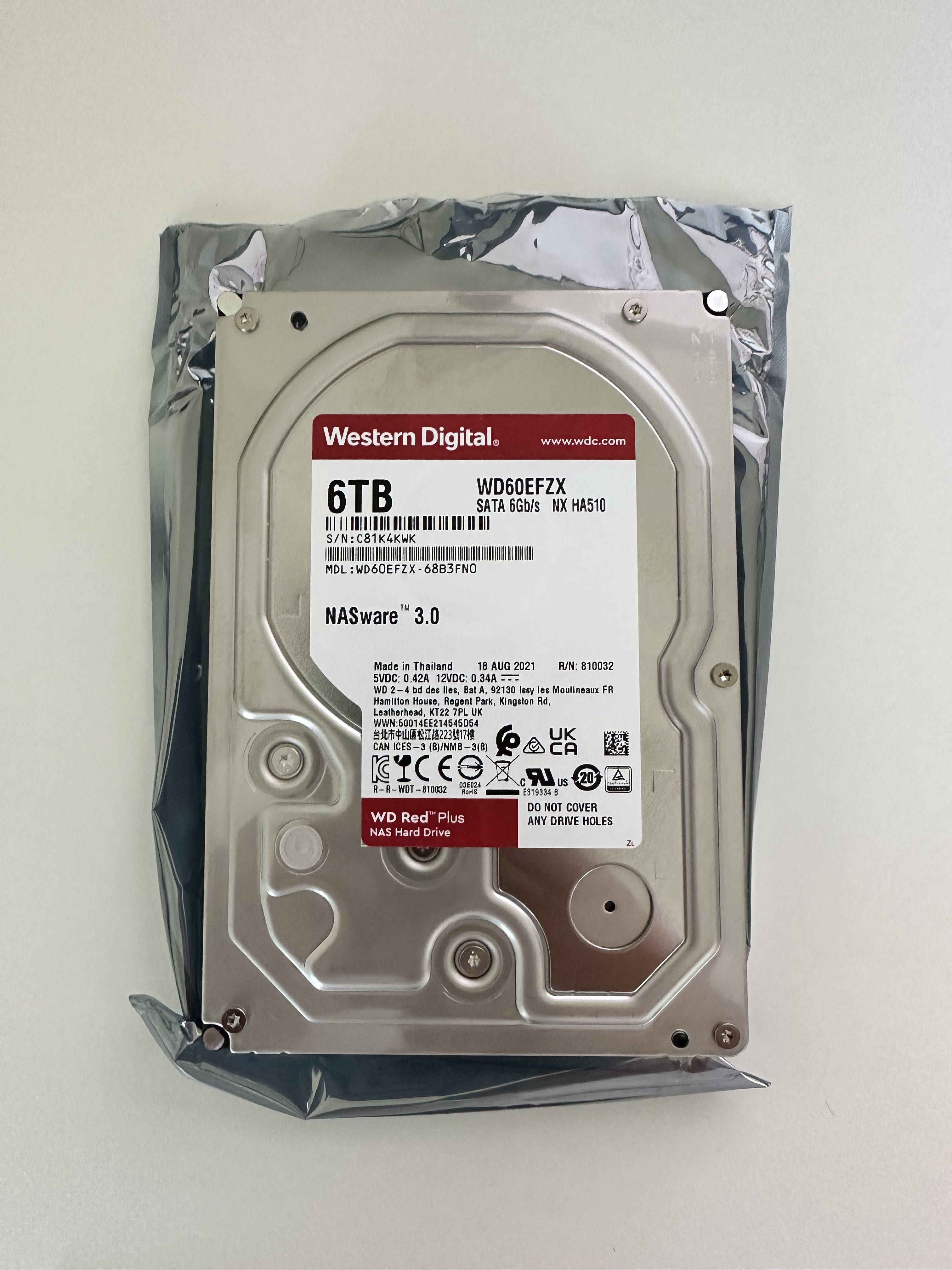 Disco Rígido HDD para NAS WD Red Plus 6TB