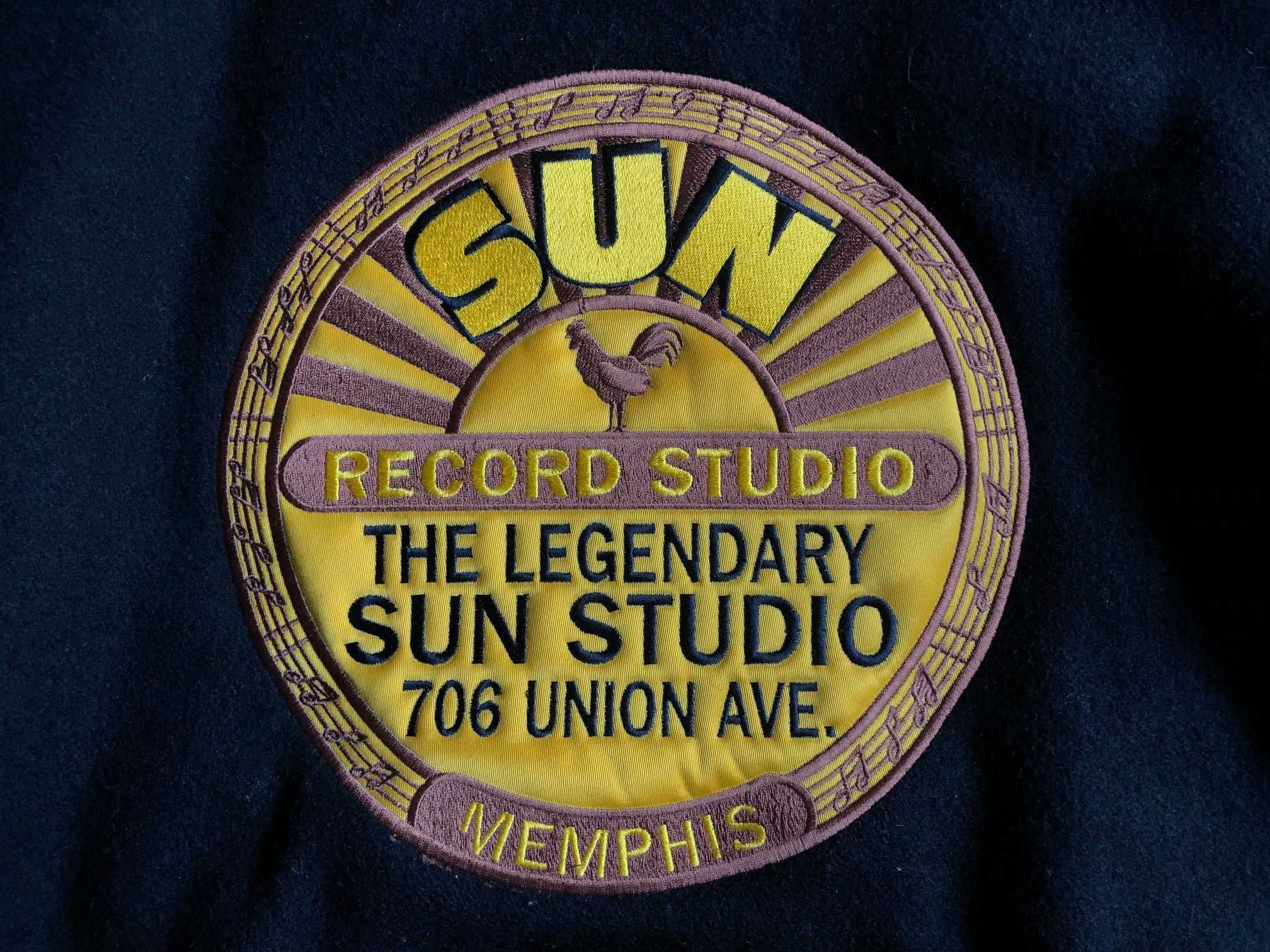 Винтажная шерстяная клубная куртка Varsity Sun Record Studio