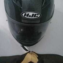 Capacete Mota HJC com Auricular