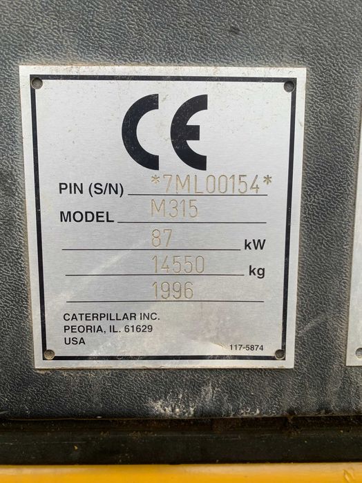 Koparka kołowa CAT M315 - 1996 rok - 15331 mh