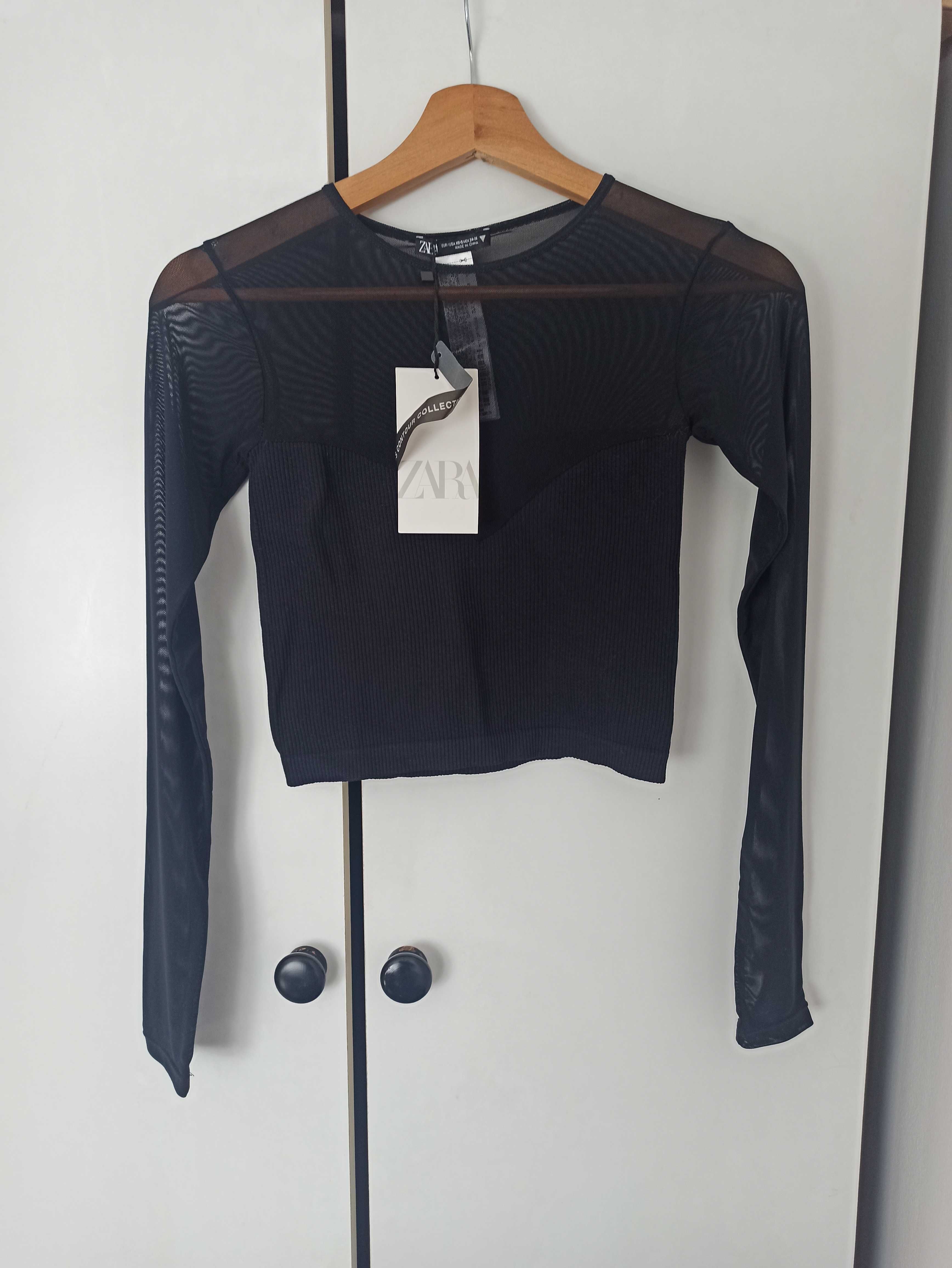 Nowa z metką bluzka z długim rękawem Zara r. XS/S
