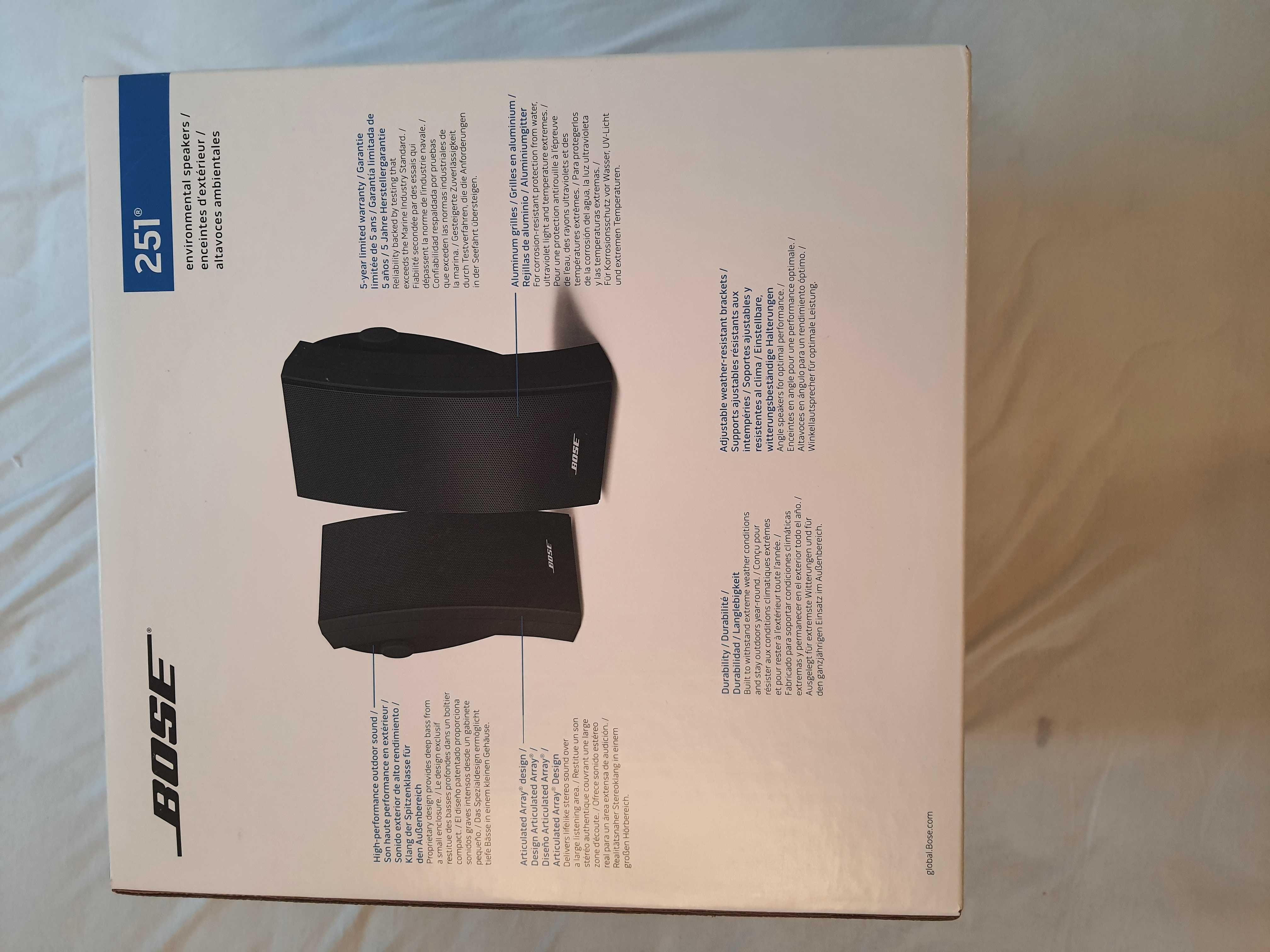 BOSE 251 Enviromental, głośniki zewnętrzne, czarne. Cena za parę.