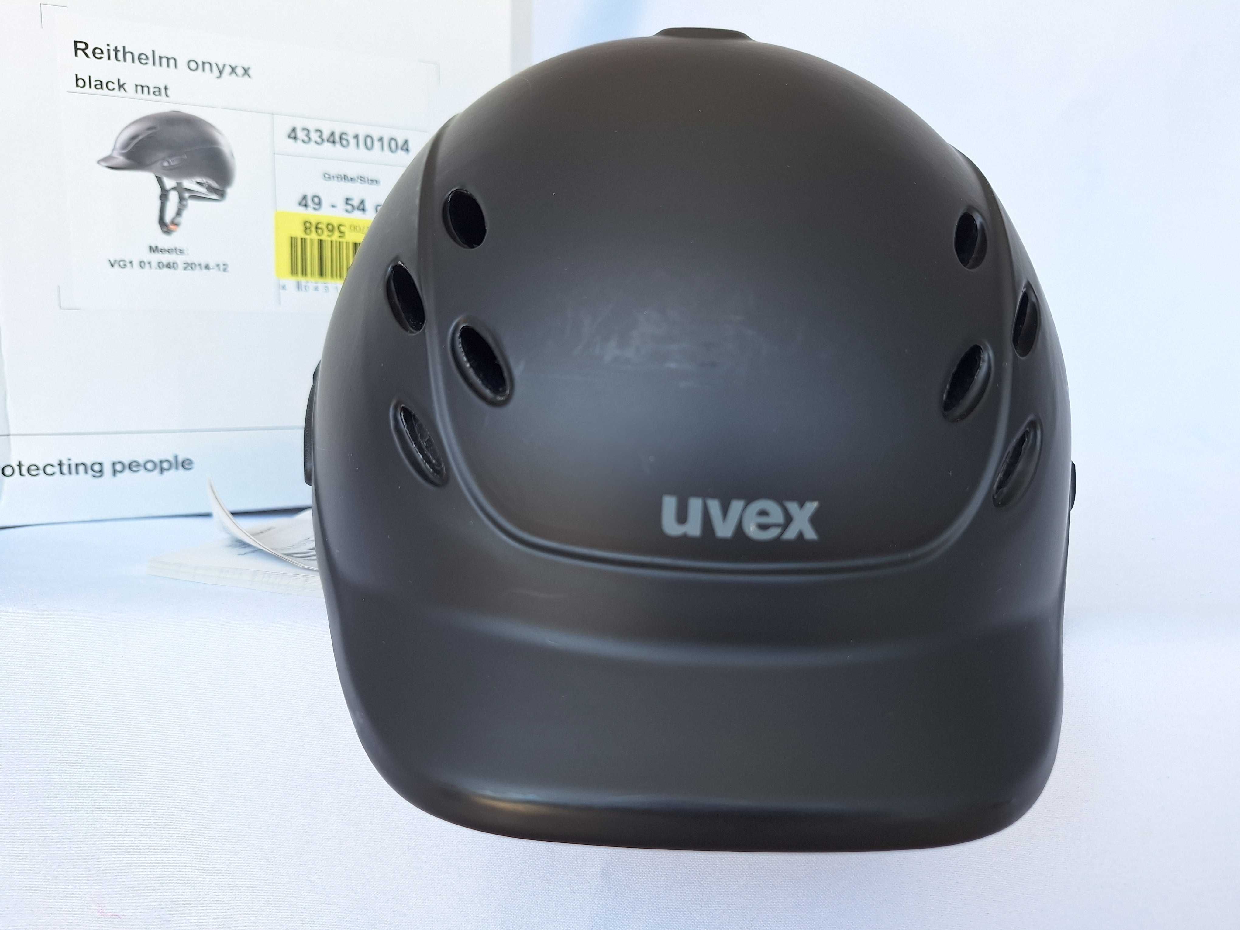 Kask jeździecki toczek Uvex Reithelm Onyxx Black Mat 3XS-XS 49-54cm