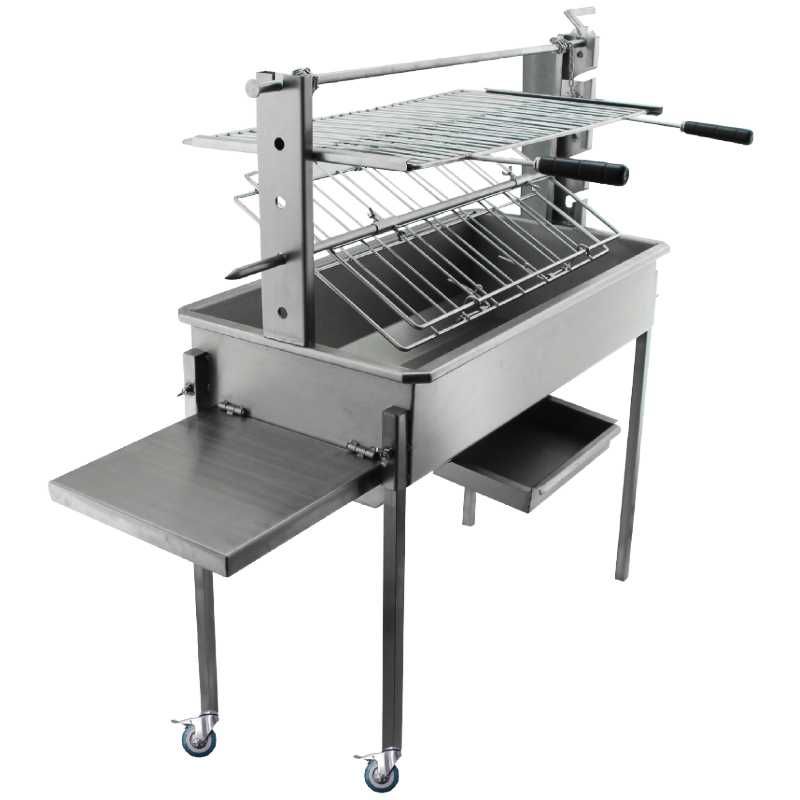 Churrasqueira a carvão em Inox BlazeElite 3 em 1