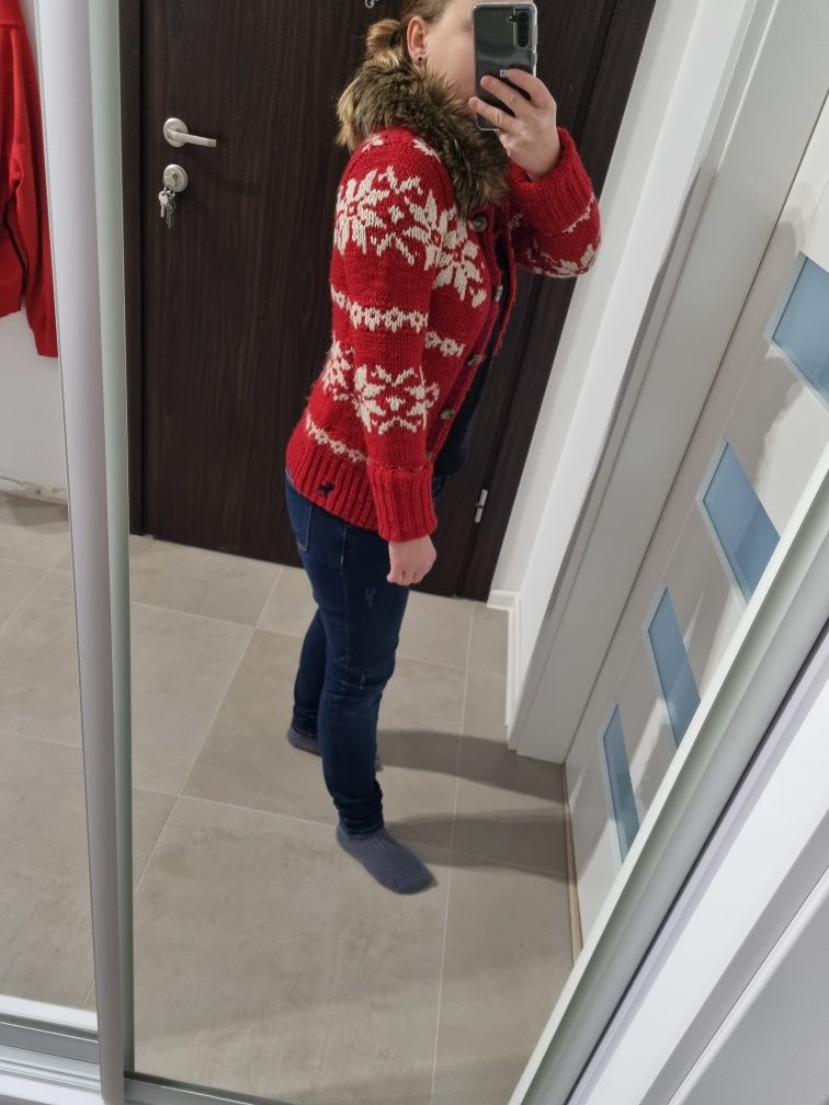 Sweter świąteczny wzór norweski abercrombie kids xs s xl