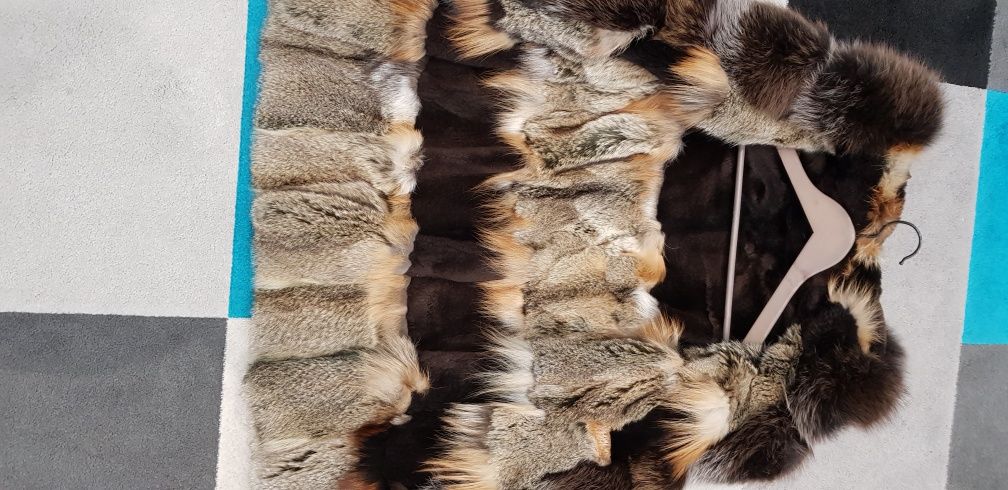 Nowa parka futerko naturalne