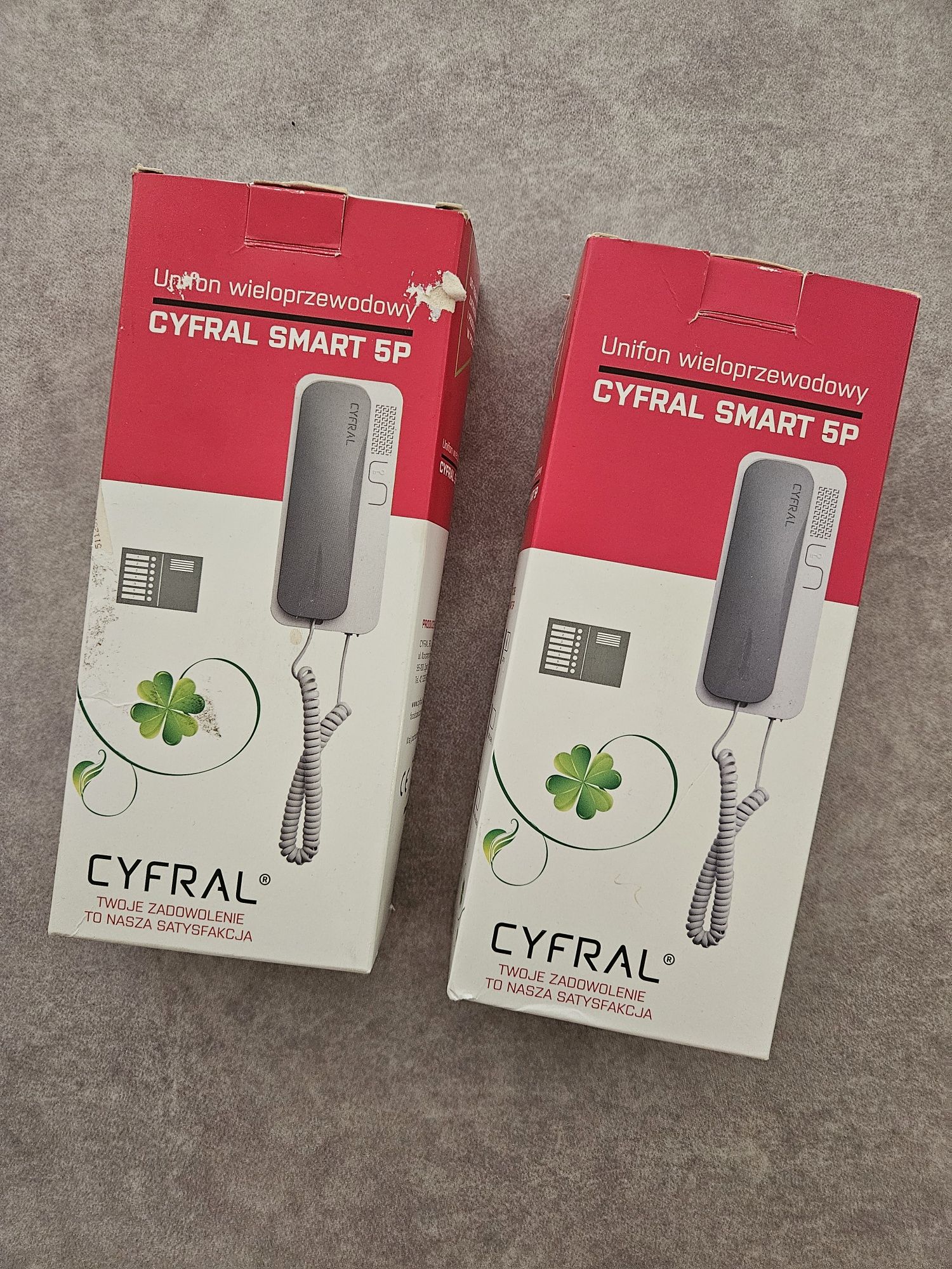 2 unifony (słuchawki) Cyfral Smart 5P Czarne