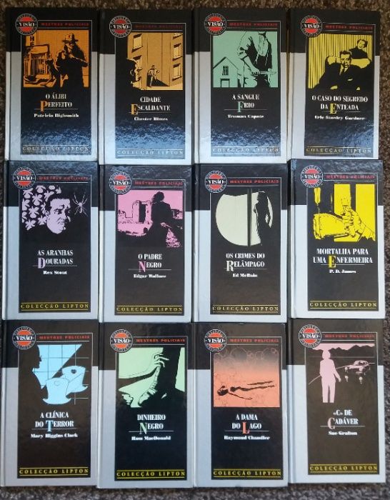 12 livros policiais Coleção Lipton - 10€ o conjunto