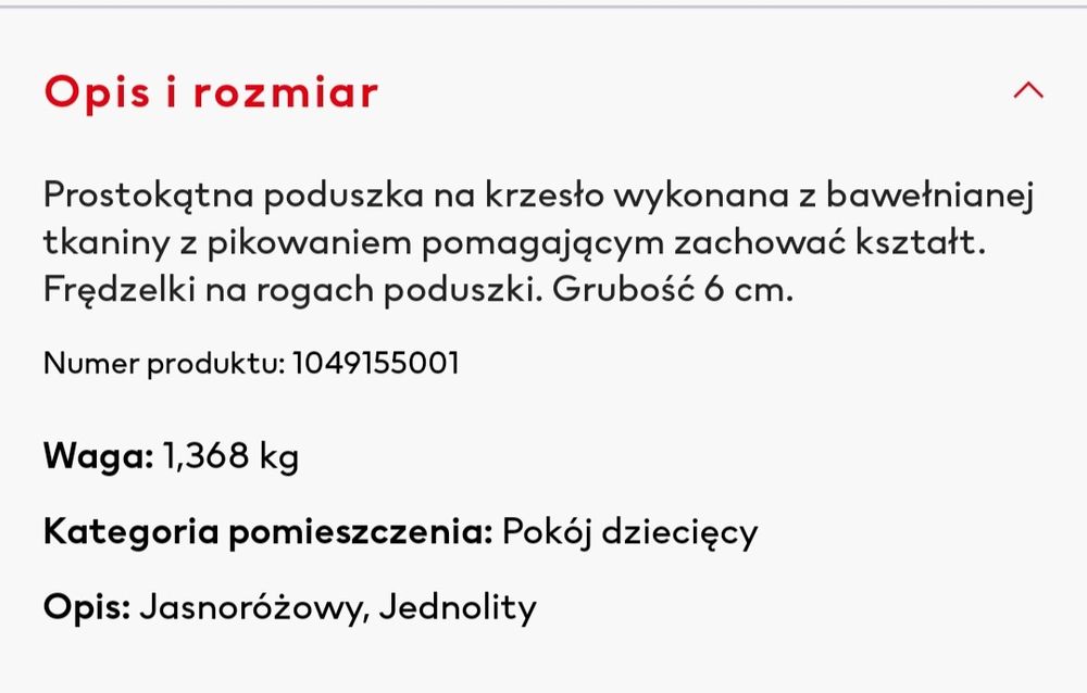 Poduszka na siedzisko