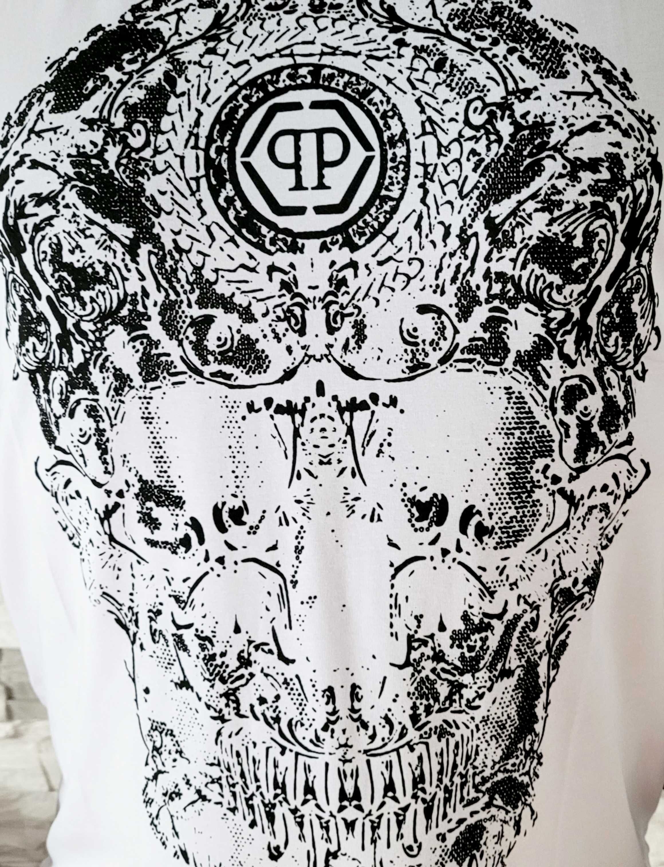 Koszulka męska Philipp Plein Skull biała