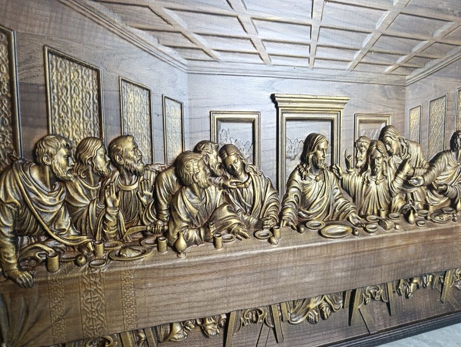 Ікона з натурального дуба 90х55см "Тайна вечеря"