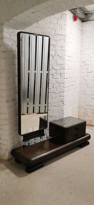 Toaletka z lustrem Art Deco, garderoba Vintage