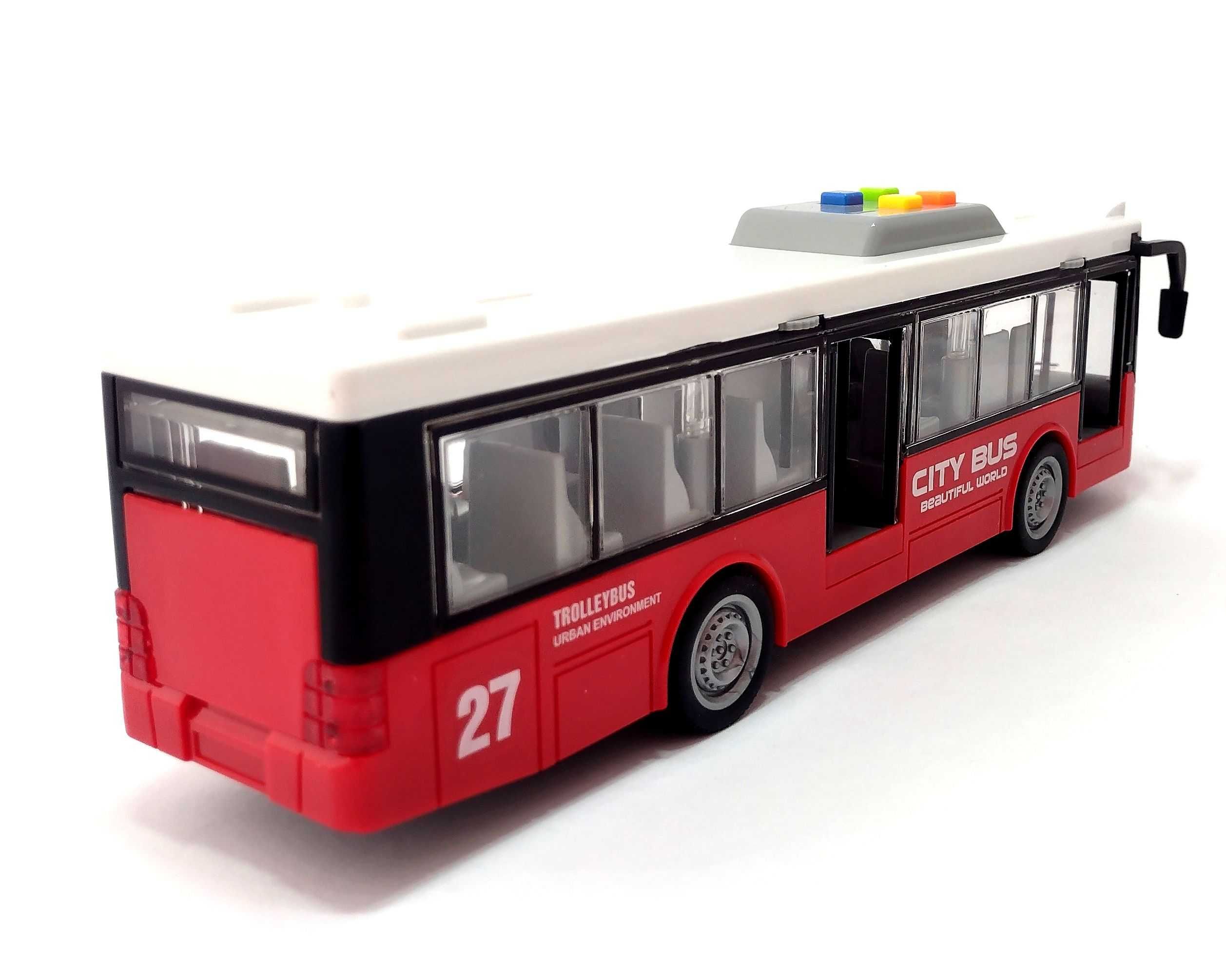 Autobus miejski z dźwiękiem Czerwony