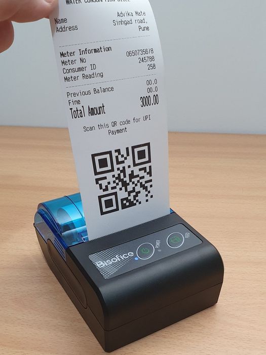 Портативний термопринтер Bisofice 58 мм з Bluetooth та USB підключення