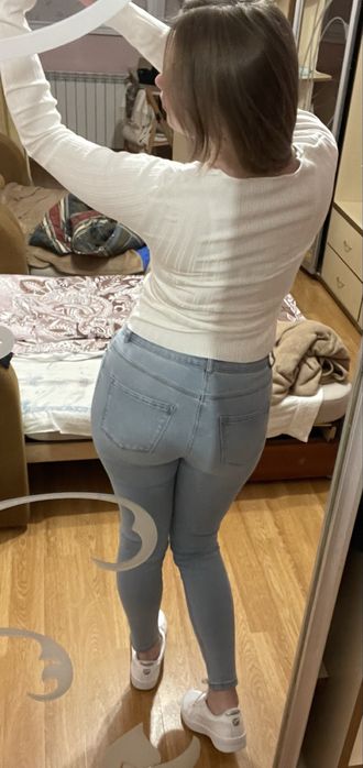 Джинси скінні L (стан ідеальний)