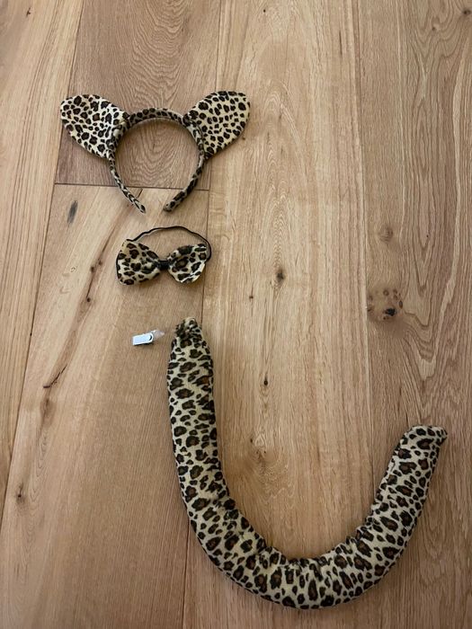 Conjunto de 3 Peças de Disfarce de Leopardo para Crianças Halloween