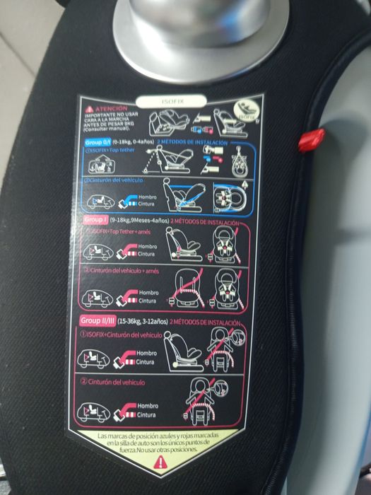 Babify Cadeira Auto On board 360º 0/1/2/3 Preto/Cinza