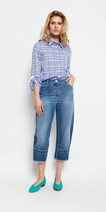 157 Spodnie damskie z bawełny – długość 7/8 - 34, Deni Cler