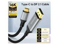 Кабель MOSHOU USB-C to DisplayPort 2.1 8K120Hz Thunderbolt 4 1м/2м/3м