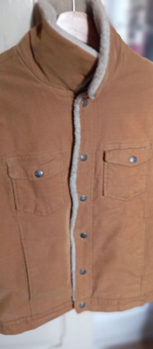 Casaco Pull&Bear bege camurça pêlo