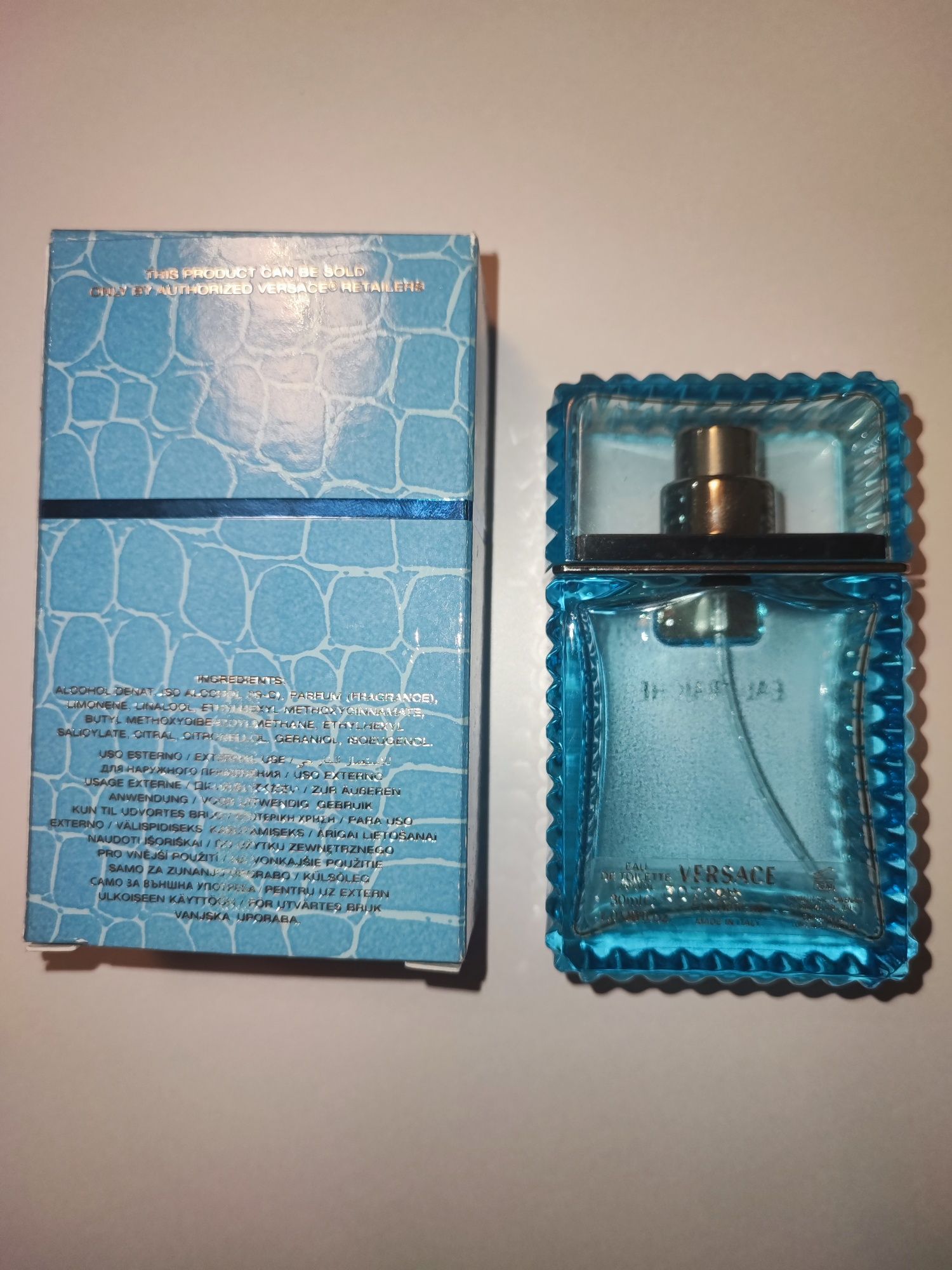 Pusty flakon, butelka po Versace Man, 30 ml + opakowanie