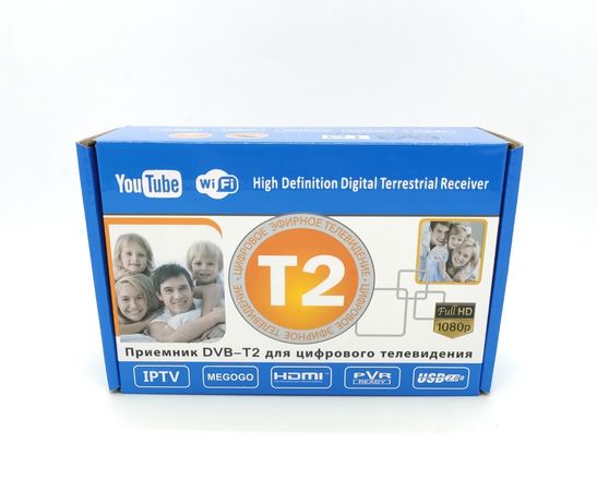 Цифровой ресивер DVB-T2 megogo, Тюнер Т2-DVB приставка.
